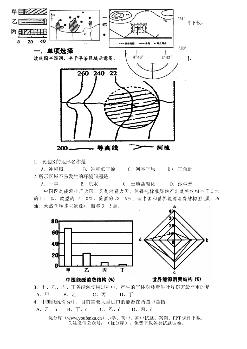高中三年级地理人教版2006年百道选择题[整理]-试卷_第1页