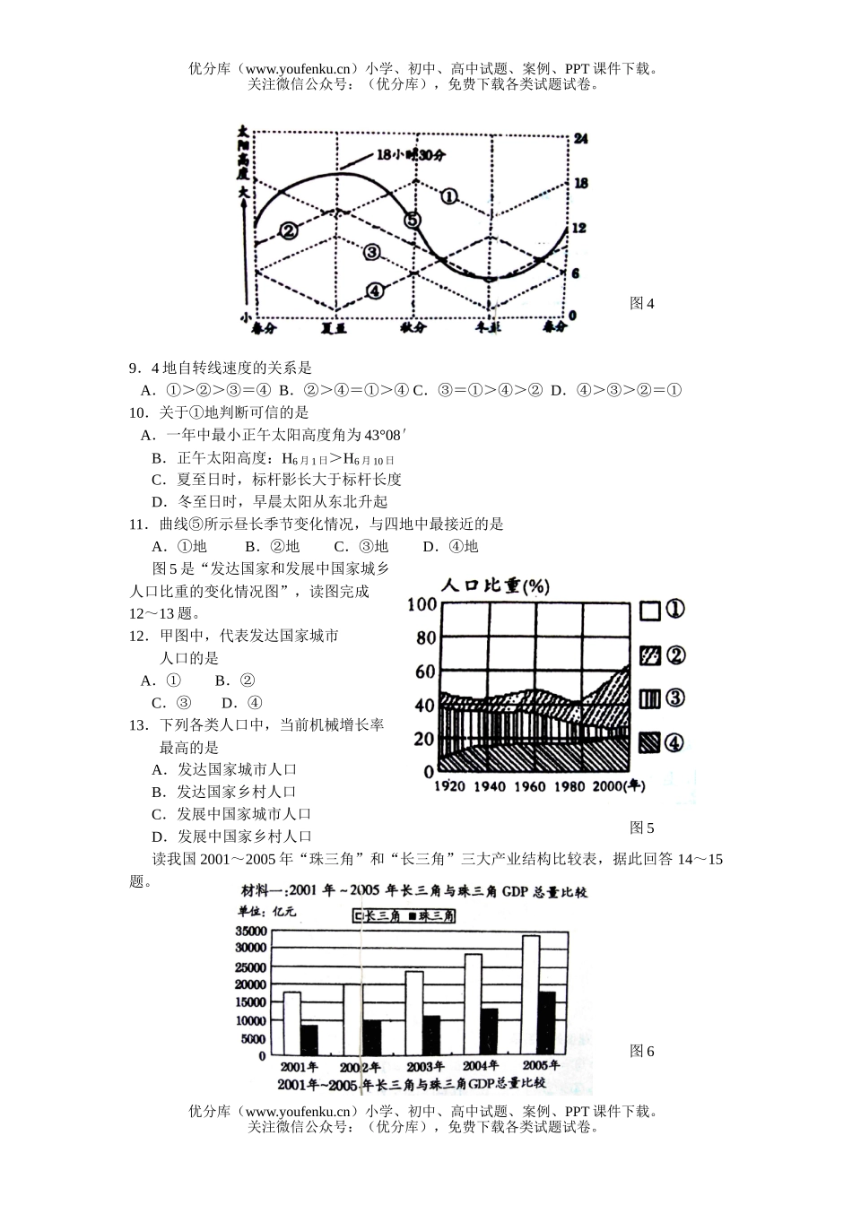高中三年级地理下学期摸底考试卷_第2页