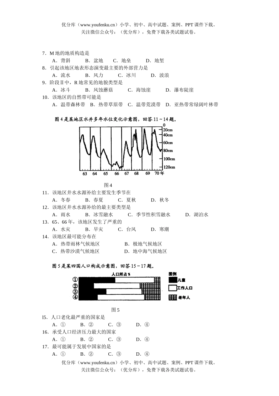 高中三年级地理毕业班模拟考试卷_第2页