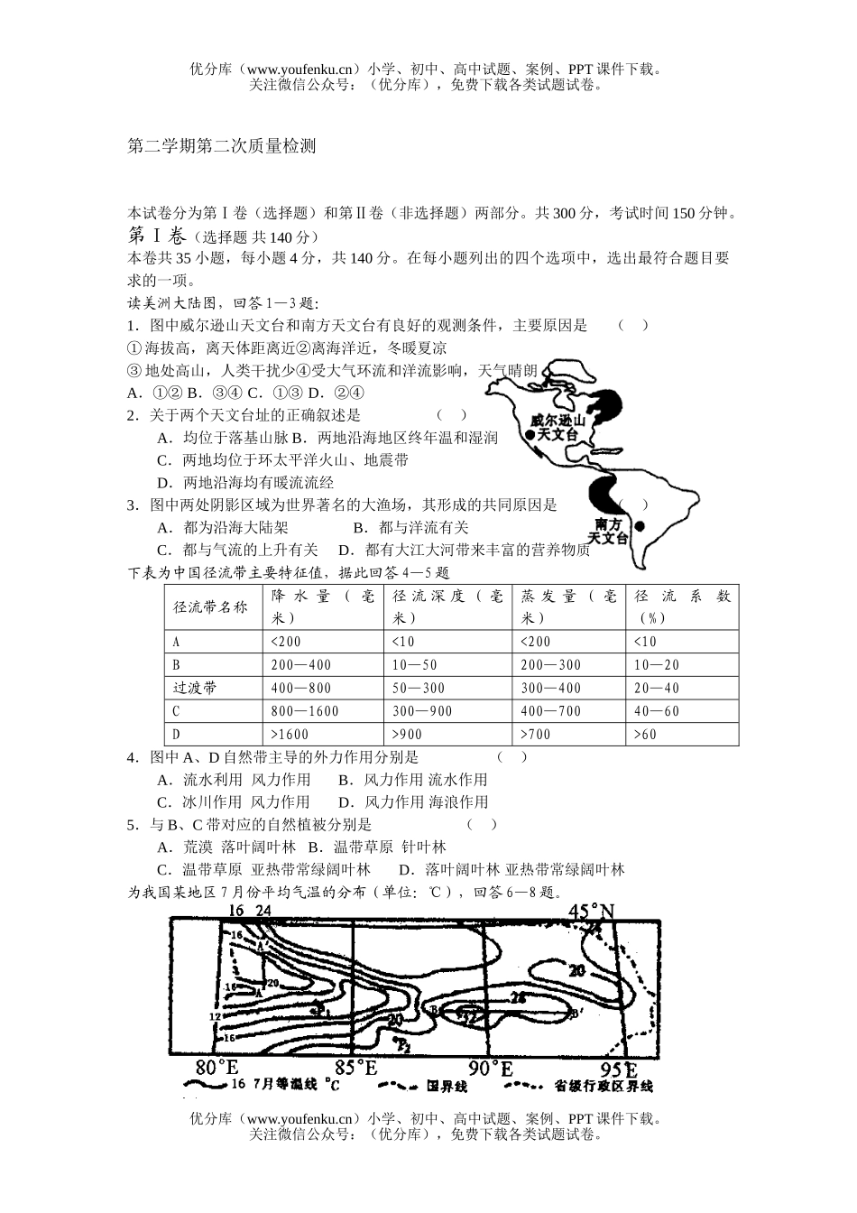 高中三年级政治第二学期第二次质量检测试卷_第1页