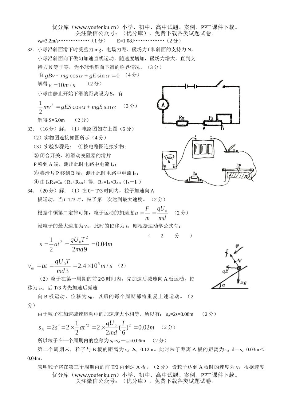 高中三年级生物理综月考(试验)试卷_第2页