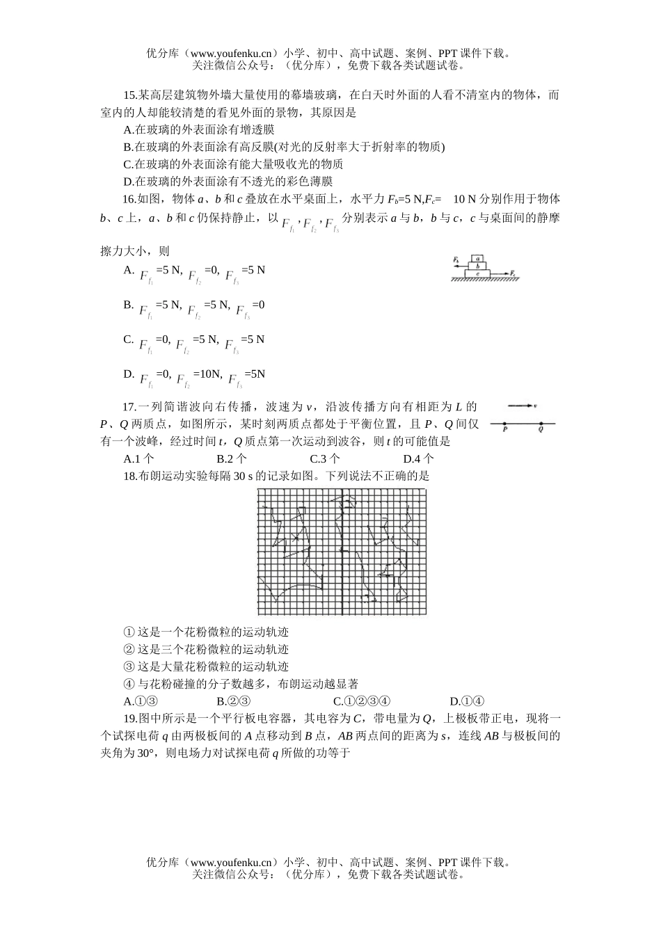 高中三年级生物MAM高考理综仿真(二)试卷_第2页