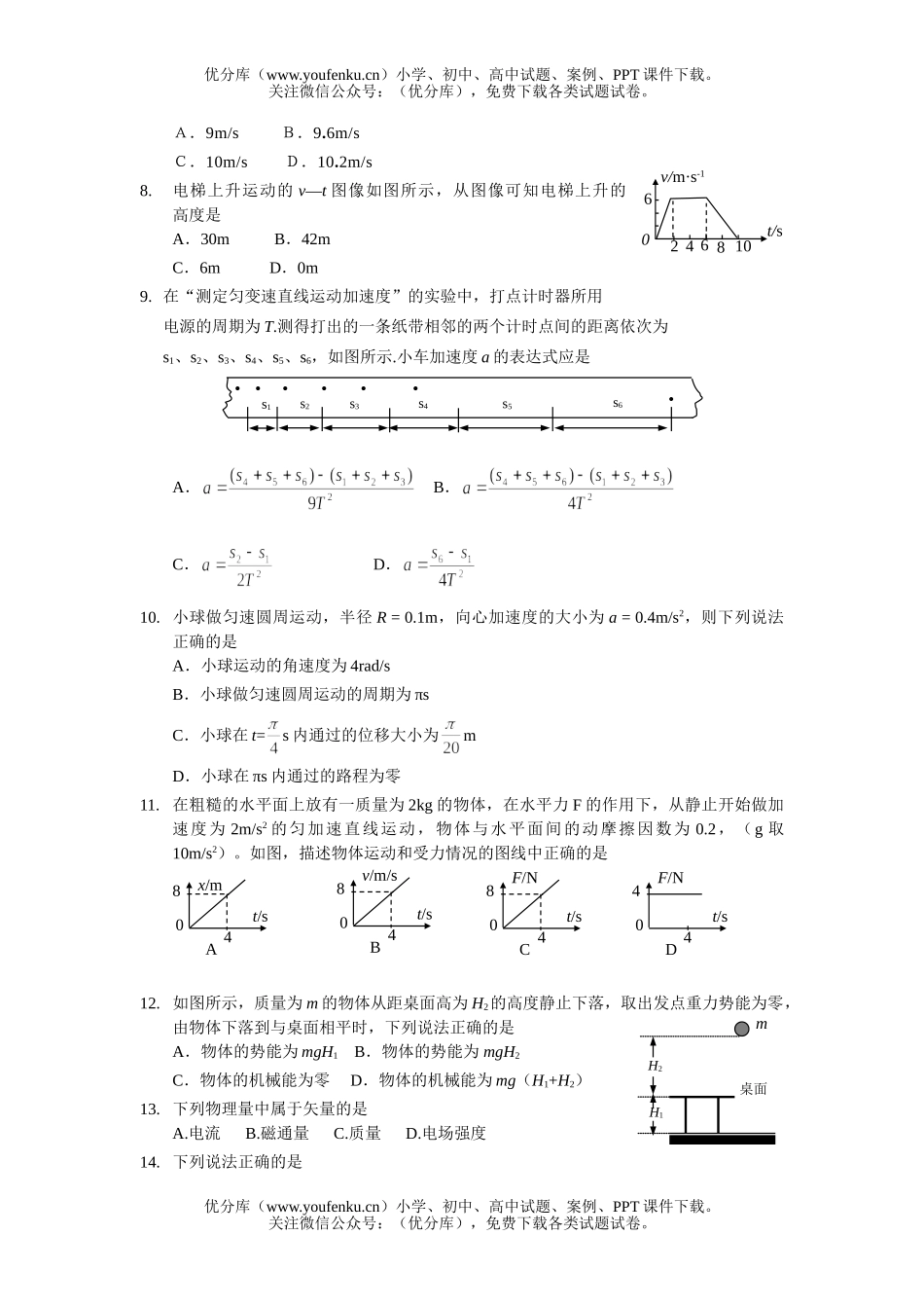 理科综合08年广州市高理科基础调研测试卷_第2页