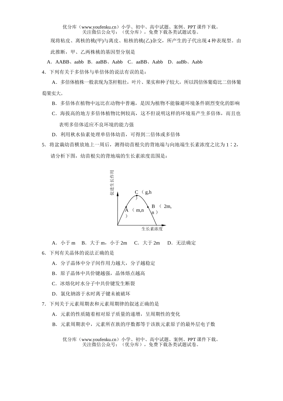 理科综合理科综合第七次月考试卷_第2页