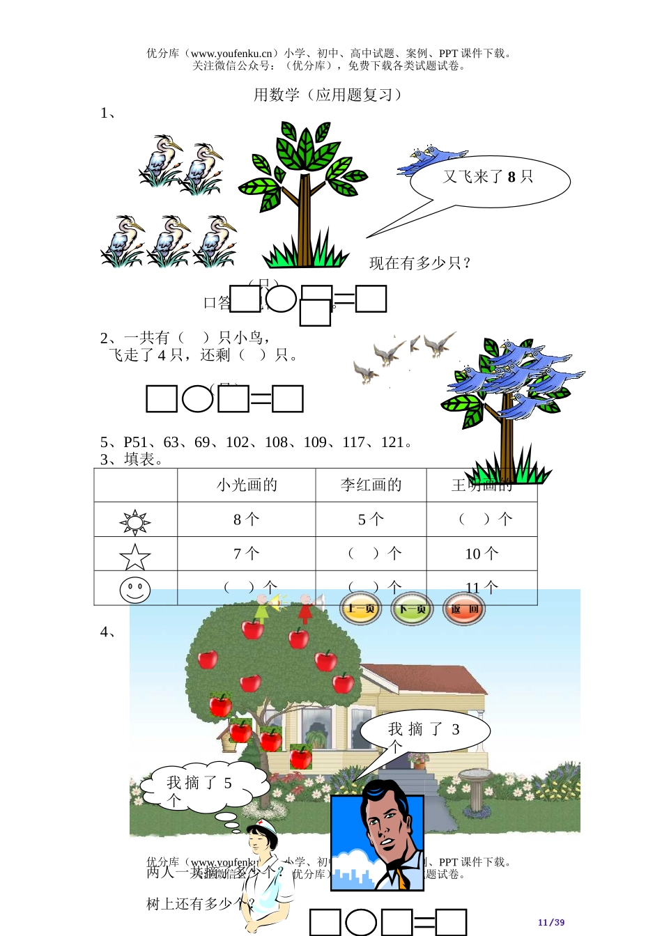 小学一年级数学上册用测试卷_第1页