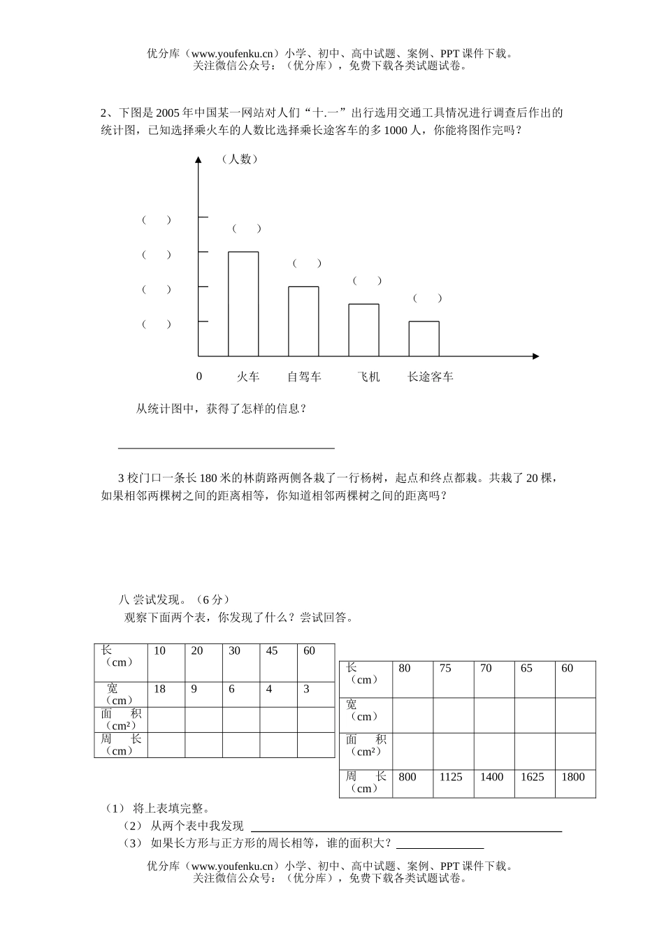 小学四年级数学苏教版下册期末检测试卷_第3页