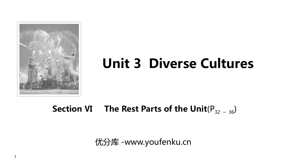 《Diverse Cultures》SectionⅥ PPT课件_第1页