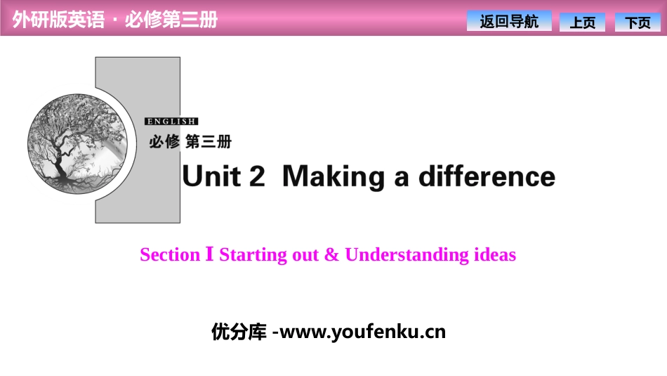 《Making a difference》SectionⅠ PPT课件_第1页