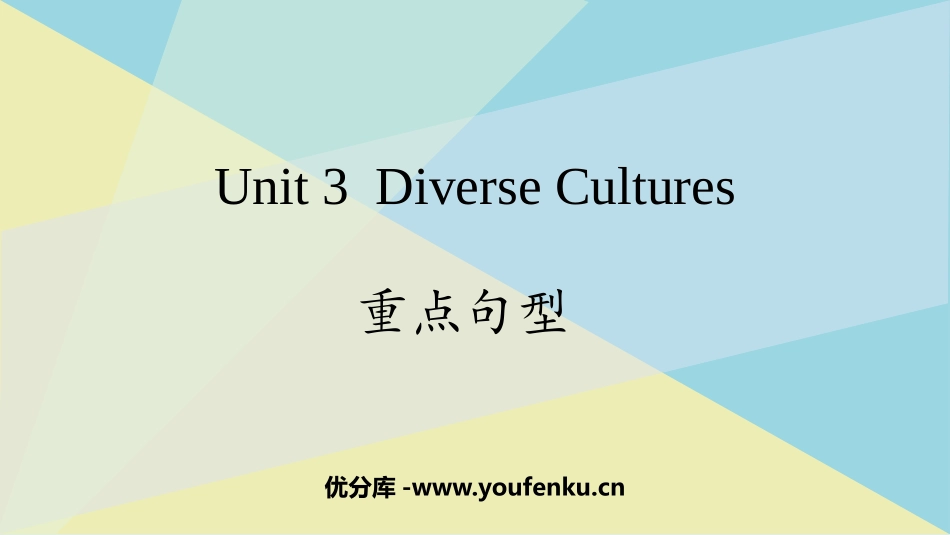 《Diverse Cultures》重点句型 PPT课件_第1页