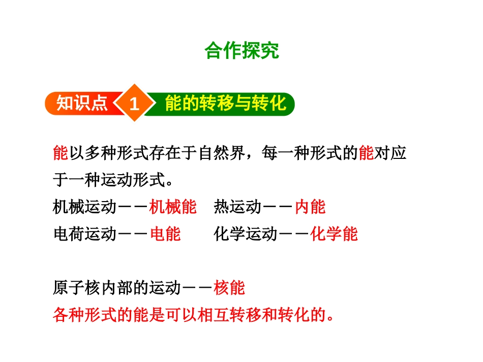 《能的转化与能量守恒》能源与能量守恒定律PPT免费课件_第3页