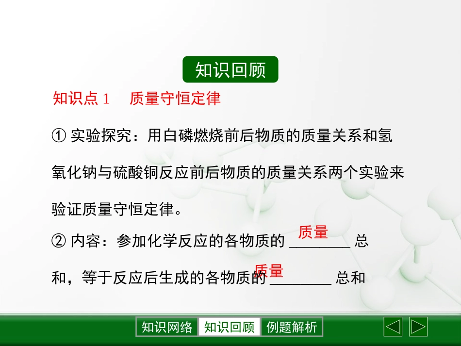 《化学反应中的质量守恒》定量研究化学反应PPT课件_第3页