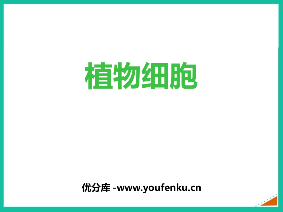 《植物细胞》PPT免费课件[人教版七年级生物上册]_第1页