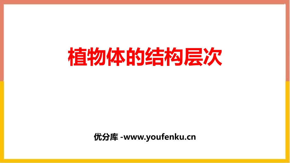 《植物体的结构层次》PPT免费课件[人教版七年级生物上册]_第1页