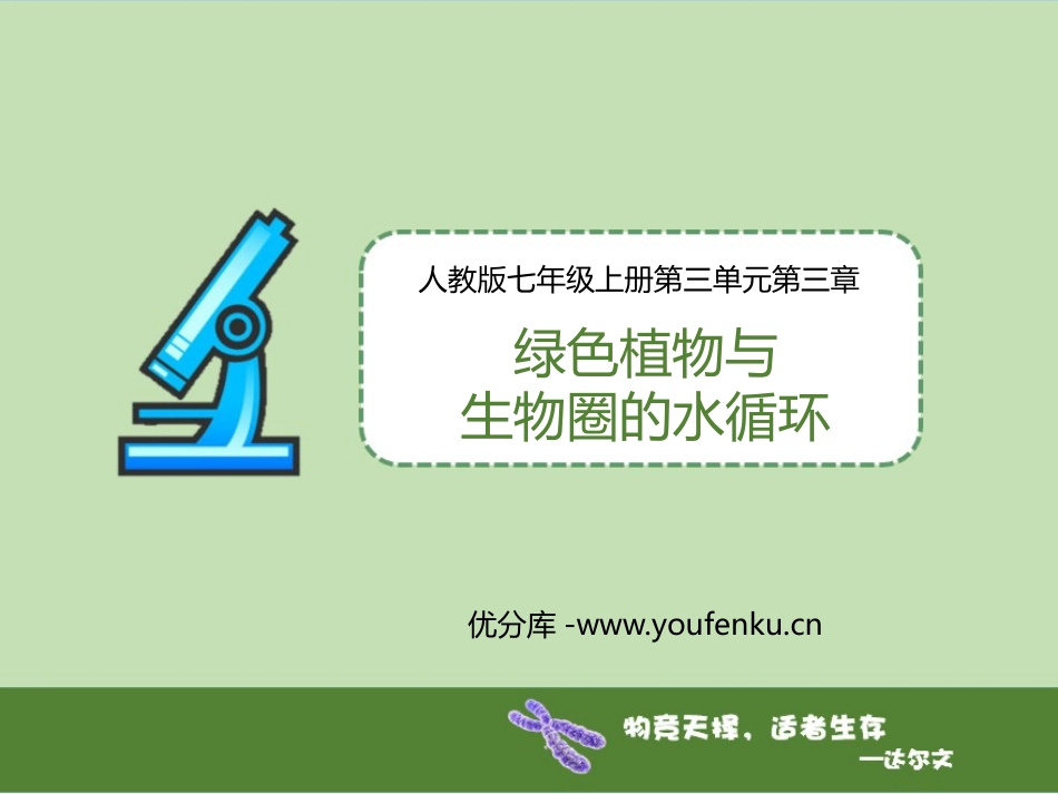 《绿色植物与生物圈的水循环》PPT课件[人教版七年级生物]_第1页