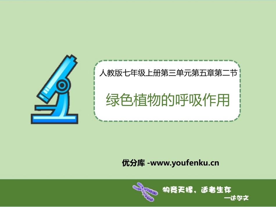 《绿色植物的呼吸作用》PPT精品课件[人教版七年级生物上册]_第1页