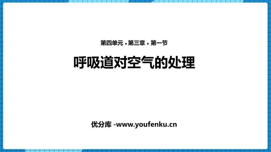 《呼吸道对空气的处理》PPT免费课件[人教版七年级生物下册]_第1页
