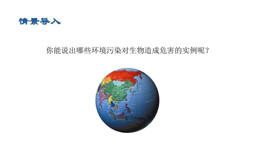 《探究环境污染对生物的影响》PPT优质课件[人教版七年级生物]_第2页