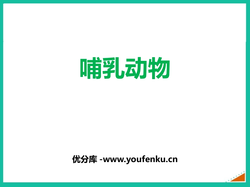 《哺乳动物》PPT课件[人教版八年级生物上册]_第1页
