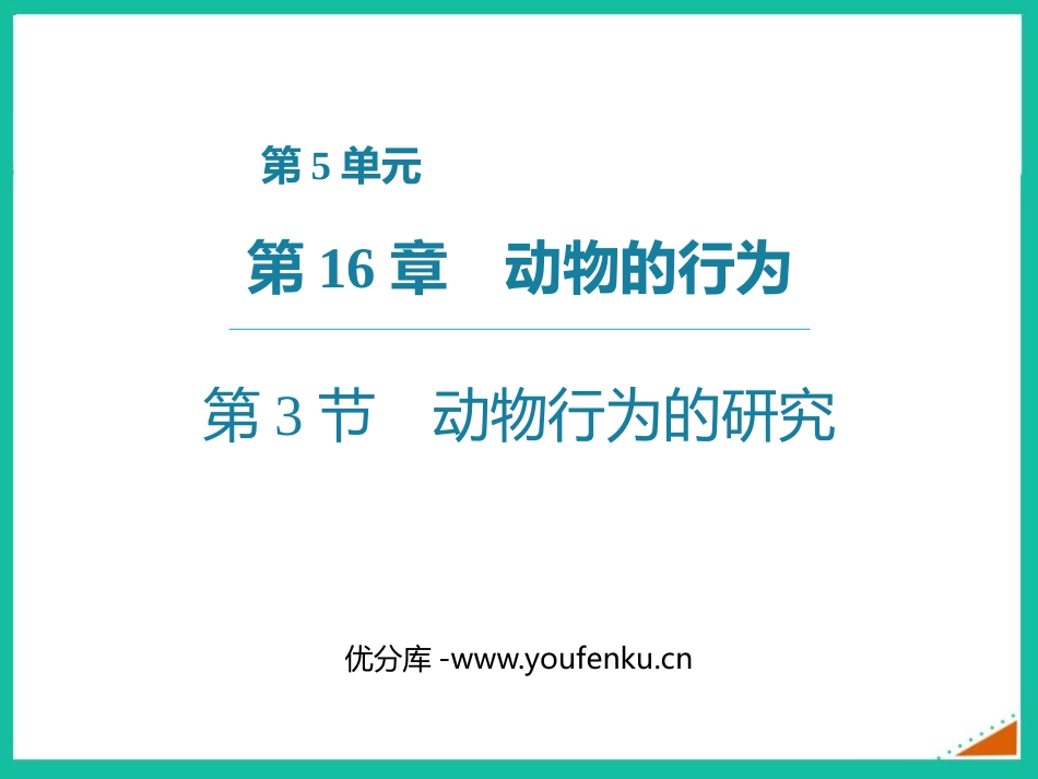 《动物行为的研究》PPT课件[北师大版八年级生物上册]_第1页