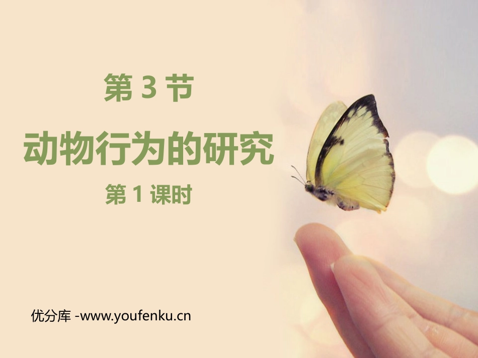 《动物行为的研究》PPT免费课件(第1课时)[北师大版八年级生物]_第1页