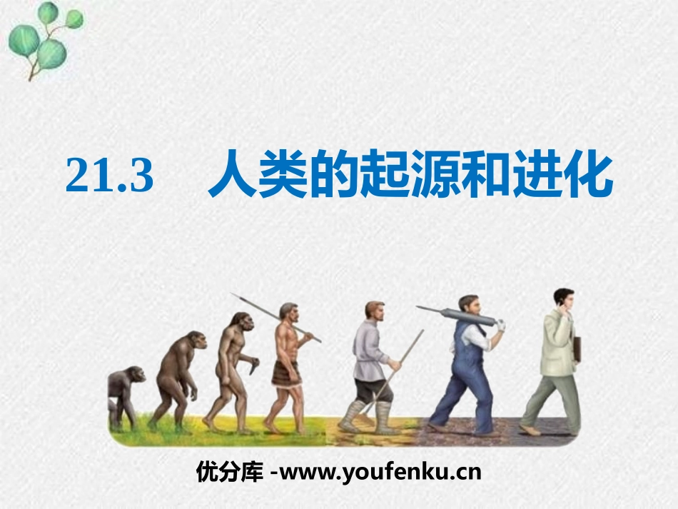 《人类的起源和进化》PPT优秀课件[北师大版八年级生物下册]_第1页