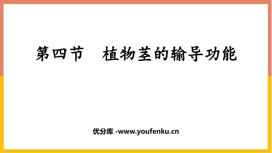 《植物茎的输导功能》PPT课件[苏教版七年级生物上册]_第1页