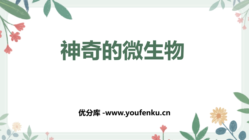 《神奇的微生物》PPT免费课件[苏教版八年级生物上册]_第1页