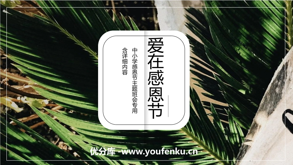 《爱在感恩节》PPT班会课件[节日主题班会PPT]_第1页