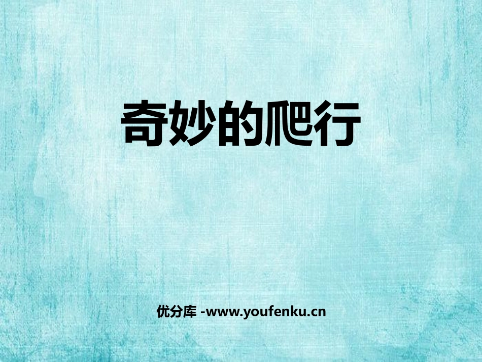 《奇妙的爬行》PPT课件[一年级美术下册]_第1页