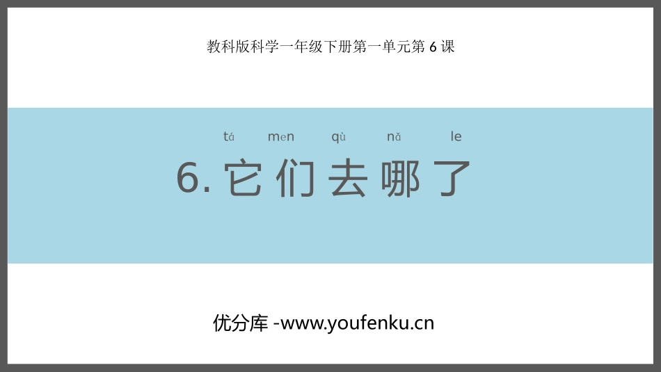 《它们去哪了》PPT精品课件[教科版一年级科学下册]_第1页