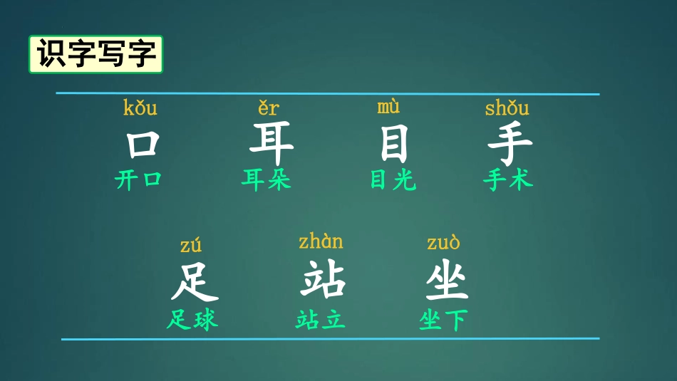 《口耳目》PPT免费教学课件[部编版一年级语文上册]_第3页