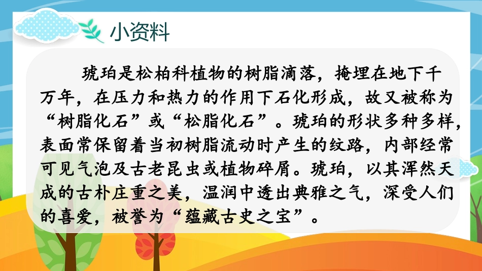 《琥珀》PPT教学课件[部编版四年级语文下册]_第1页