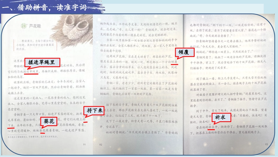 《芦花鞋》PPT教学课件[部编版四年级语文下册]_第2页