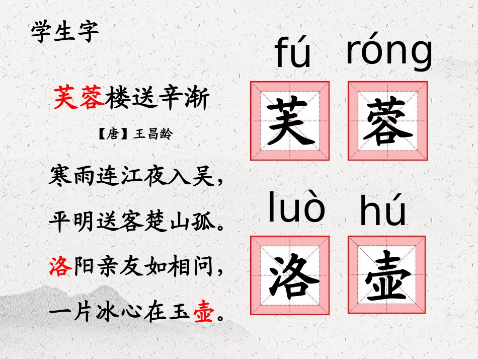《芙蓉楼送辛渐》PPT课件[部编版四年级语文下册]_第2页