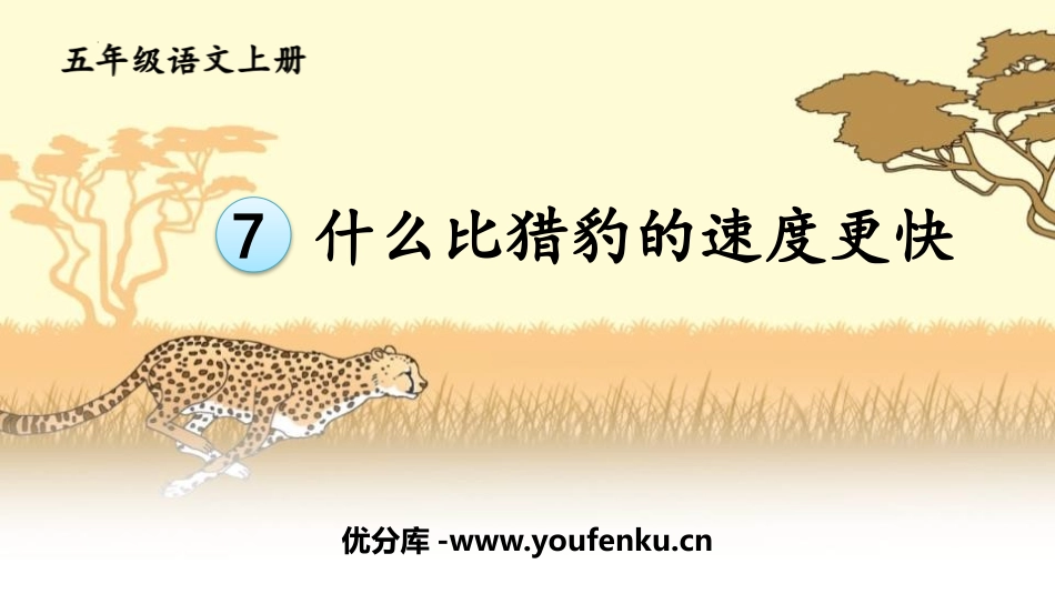 《什么比猎豹的速度更快》PPT免费课件[部编版五年级语文]_第1页