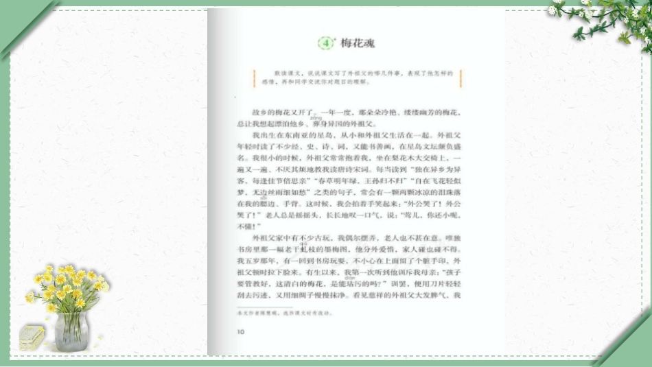《梅花魂》PPT免费教学课件[部编版五年级语文下册]_第3页