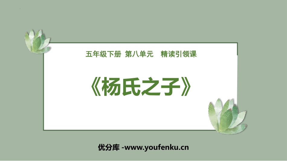 《杨氏之子》PPT优秀课件[部编版五年级语文下册]_第1页