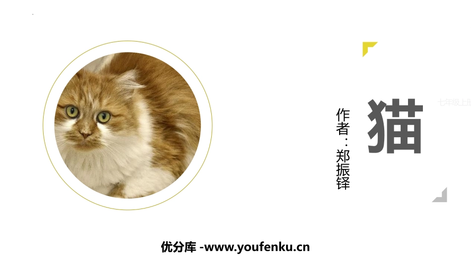 《猫》PPT免费课文课件[部编版七年级语文上册]_第1页