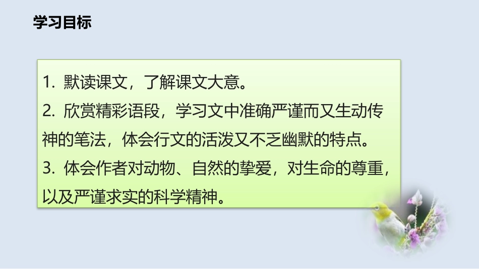 《动物笑谈》PPT免费教学课件[部编版七年级语文上册]_第3页