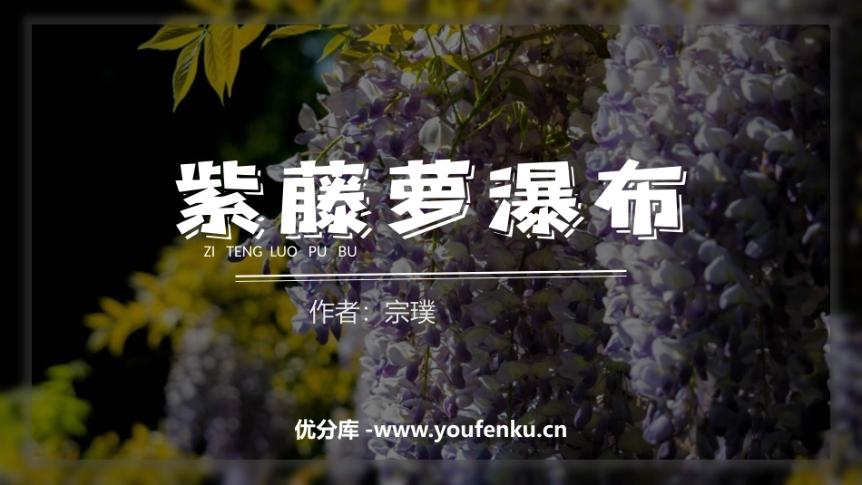 《紫藤萝瀑布》PPT优秀教学课件[部编版七年级语文下册]_第1页