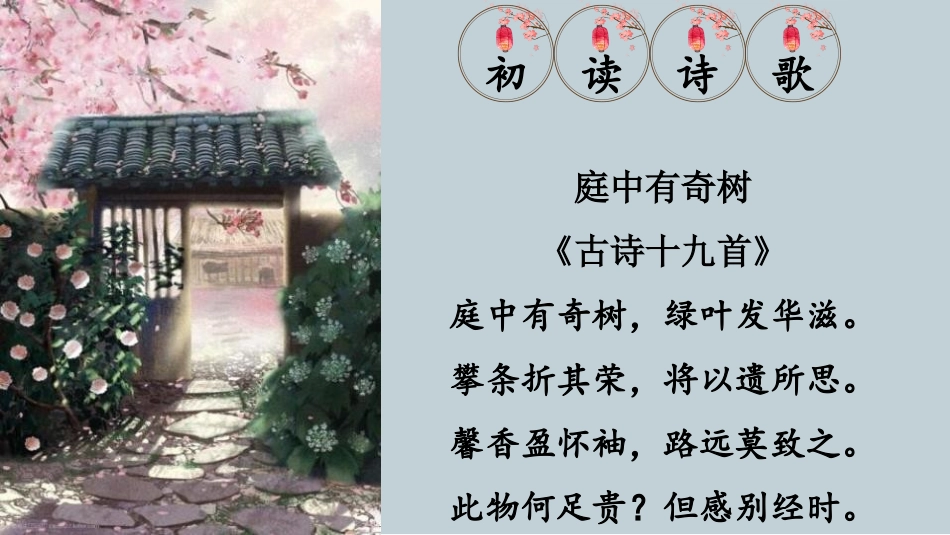 《庭中有奇树》课外古诗词诵读PPT课件[部编版八年级语文]_第3页