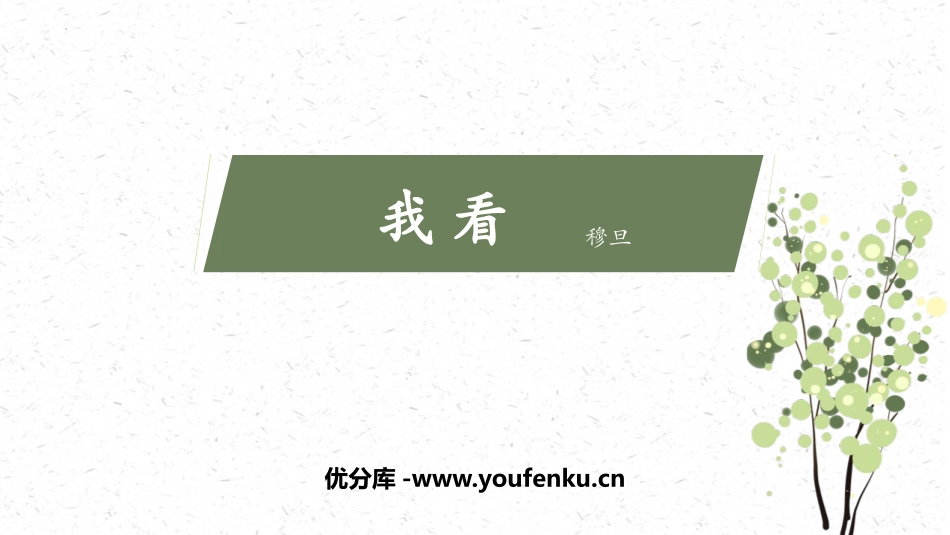 《我看》PPT精品教学课件[部编版九年级语文上册]_第1页
