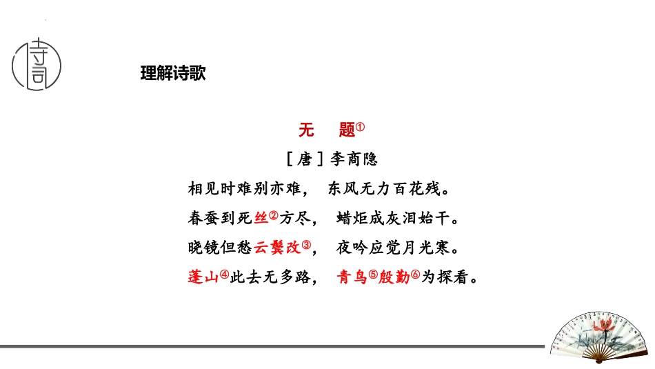 《无题》课外古诗词诵读PPT课件[部编版九年级语文上册]_第2页