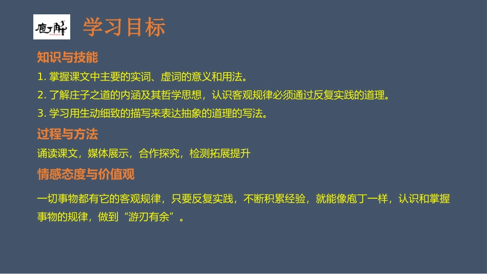 《庖丁解牛》PPT免费课件[统编版高中语文必修二]_第3页