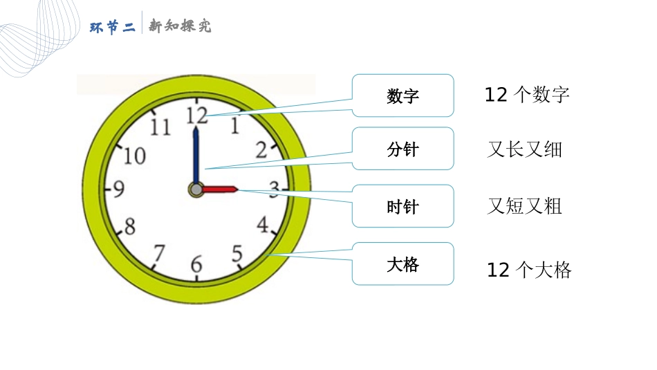 《认识钟表》PPT精品教学课件[人教版一年级数学上册]_第3页