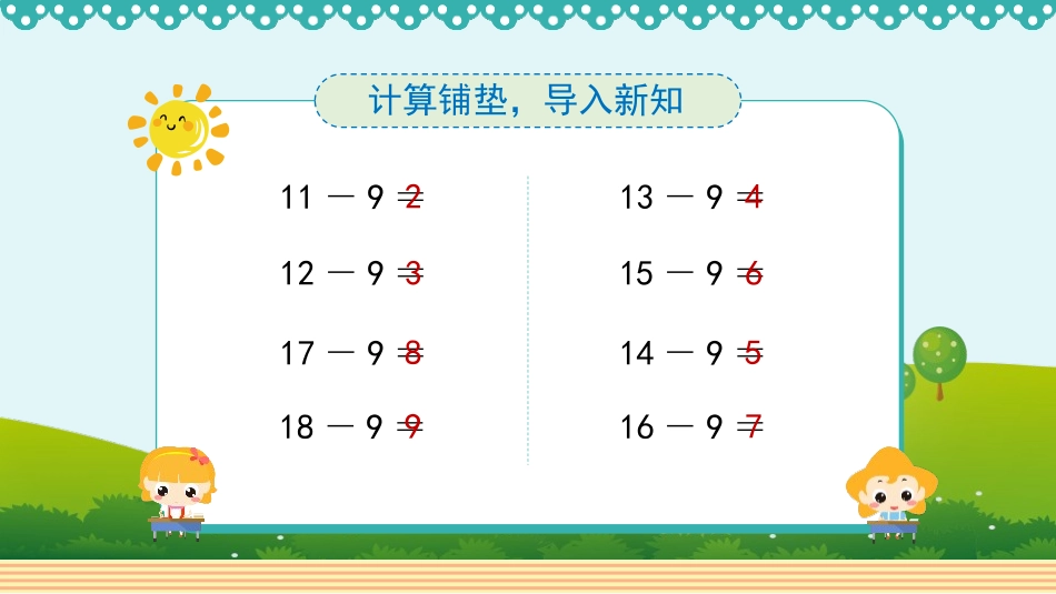 《十几减8》20以内的退位减法PPT免费课件[人教版一年级数学]_第2页