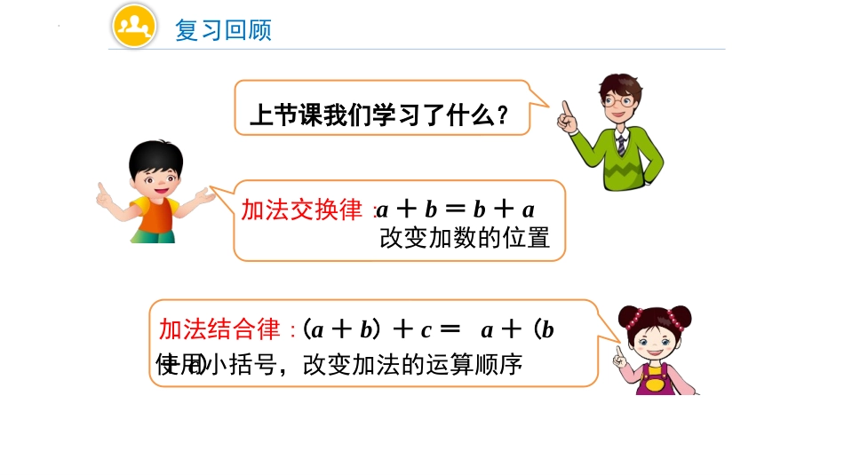 《加法运算定律》运算定律PPT课件[人教版四年级数学下册]_第3页