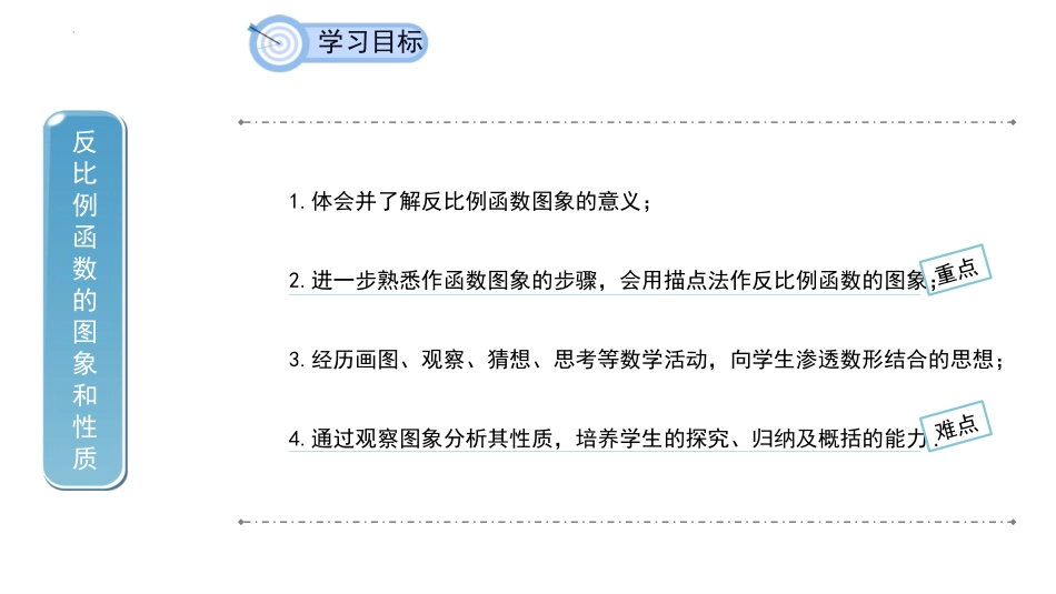 《反比例函数的图象和性质》反比例函数PPT优秀课件(第1课时)_第2页