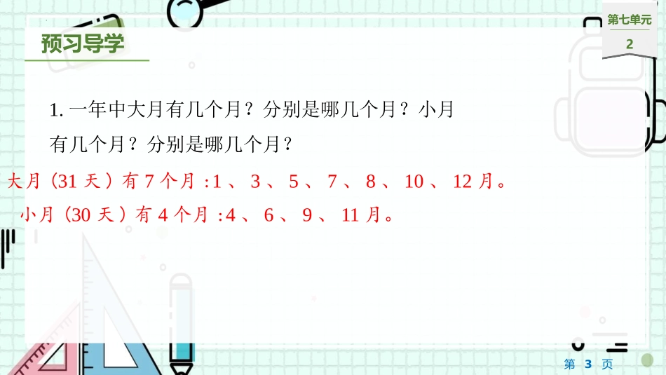 《看日历》年、月、日PPT免费课件(第2课时)_第3页
