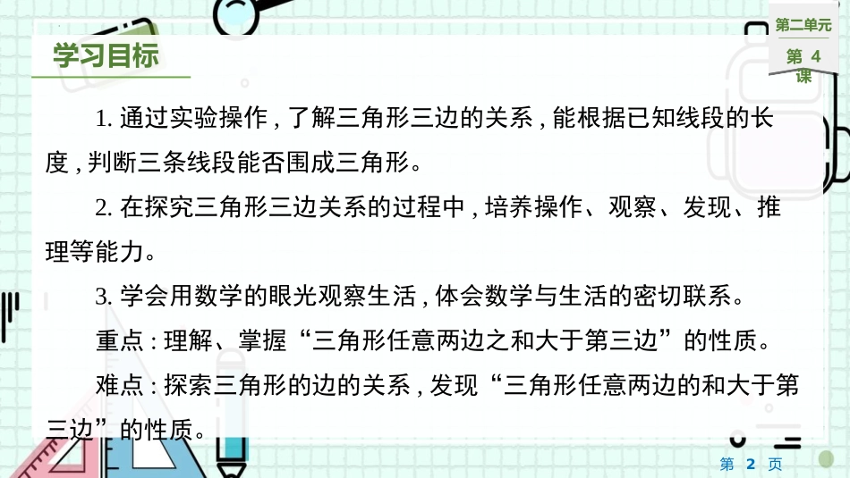 《三角形边的关系》认识三角形和四边形PPT课件_第2页